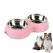 Zoomtopia Gamelle double pour chat et chien rose