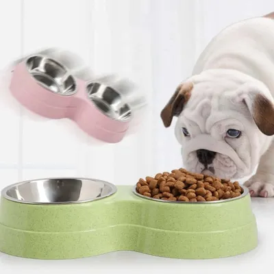 Zoomtopia Gamelle double pour chat et chien rose