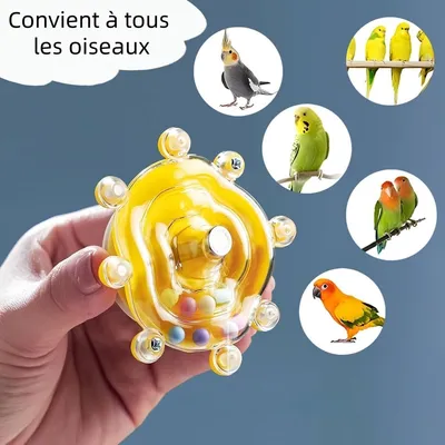 Zoomtopia Jouet à mâcher pour oiseaux en roue rotative