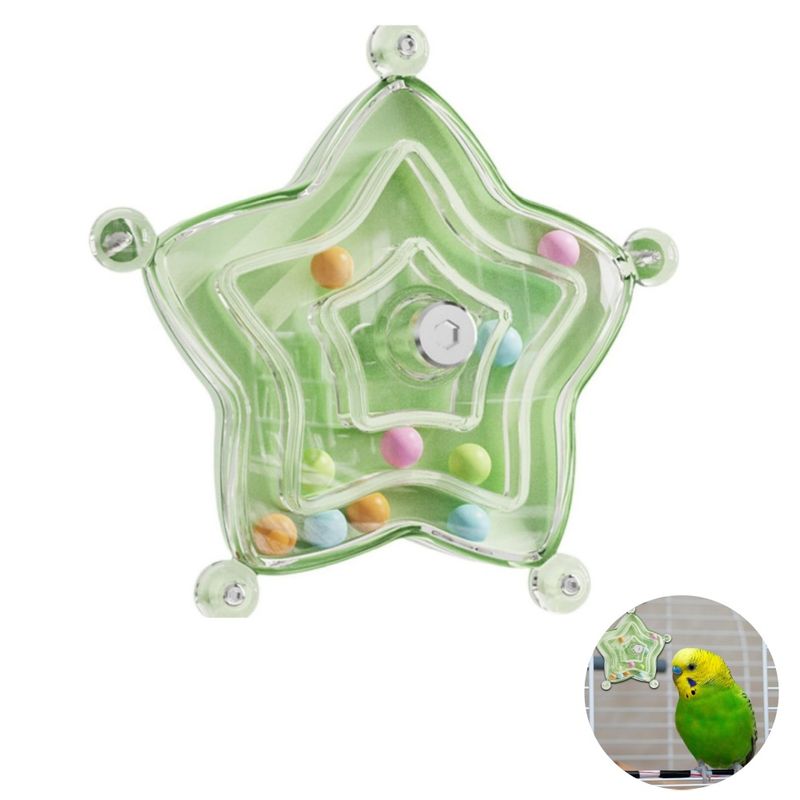 Zoomtopia Jouet pour oiseaux à mâcher en roue tournante forme d'étoile