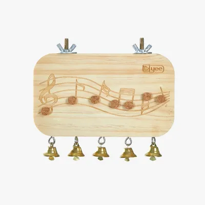 Zoomtopia Perchoir en bois pour perroquet avec jouet à mâcher et clochette