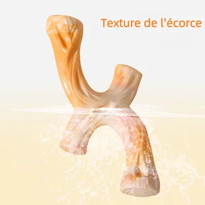 Zoomtopia 2 jouets à mâcher texturés en écorce pour chien