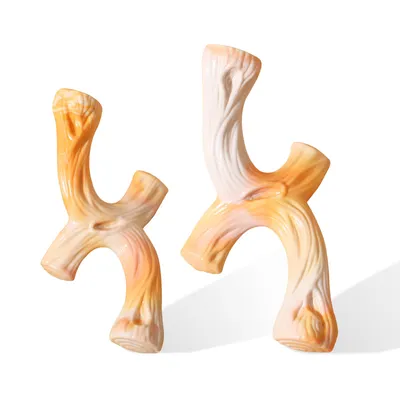 Zoomtopia 2 jouets à mâcher texturés en écorce pour chien