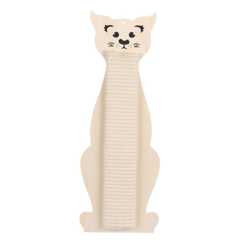 Planche a griffer murale en forme de chat 58 x 20 cm