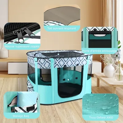Zoomtopia Tente de clôture pliable pour animaux de compagnie