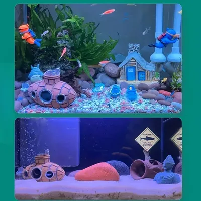 Zoomtopia Ornement d'aquarium en résine