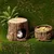 Zoomtopia Nid en céramique pour petits animaux en forme de souche d'arbre