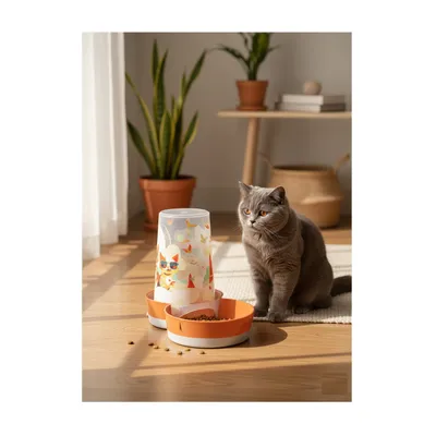 Distributeur d'eau ou de nourriture Chat au soleil