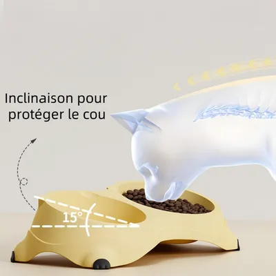 Zoomtopia Gamelle surélevée double bol pour chat