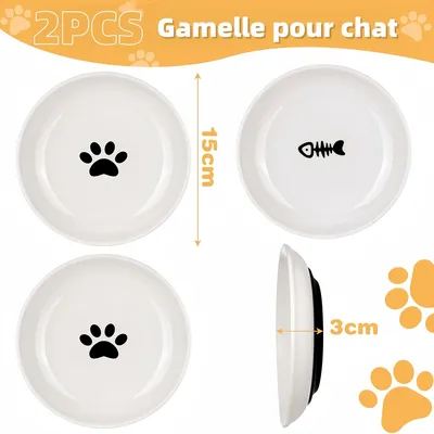 Zoomtopia Ensemble de Gamelles en Céramique pour Chat
