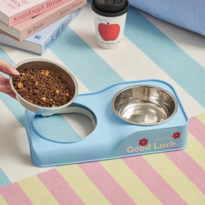 Zoomtopia Gamelle double pliable pour chien et chat