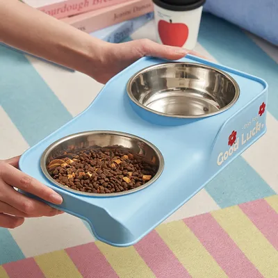 Zoomtopia Gamelle double pliable pour chien et chat
