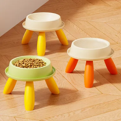 Zoomtopia Bol Surélevé pour Chats et Chiens Beige orangé