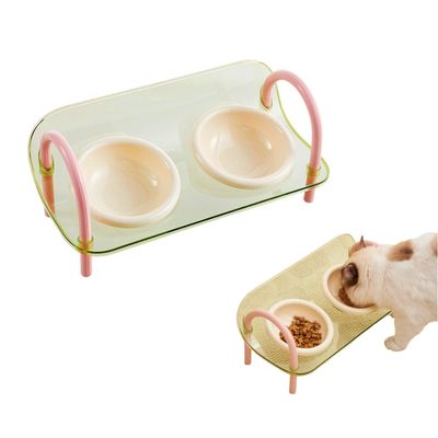 Zoomtopia Gamelle double pour chat avec protection du cou