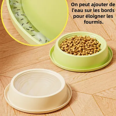 Zoomtopia Bol Surélevé pour Chats et Chiens Jaune verdâtre