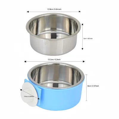 Zoomtopia Gamelle amovible en acier inoxydable pour petits animaux
