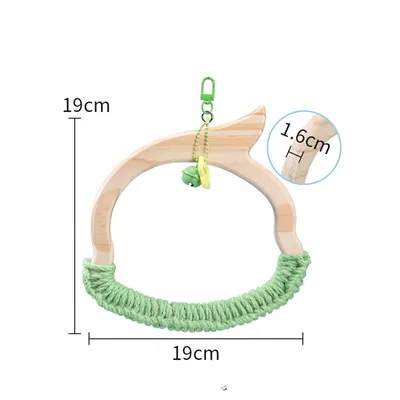 Zoomtopia Balançoire Anneau en Bois Naturel pour les Oiseaux