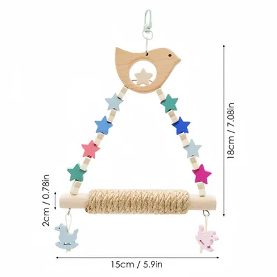 Zoomtopia Jouet Balançoire Triangulaire pour  Oiseaux