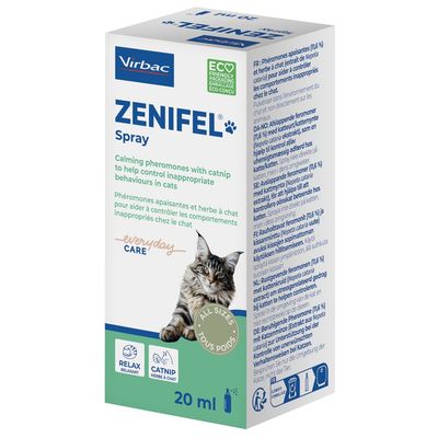 VIRBAC - Zenifel plus Spray Chat - Phéromones Apaisantes et Herbe à Chat