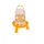 Kerbl Hobbyfarming Abreuvoir plastique 5 l, avec pieds, orange et motifs