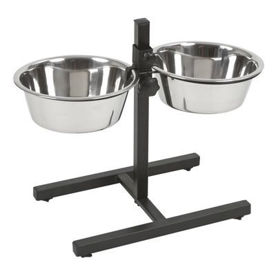 Mangeoires d'Animaux de Compagnie avec Support 2x2,8 L 43cm Multicolore