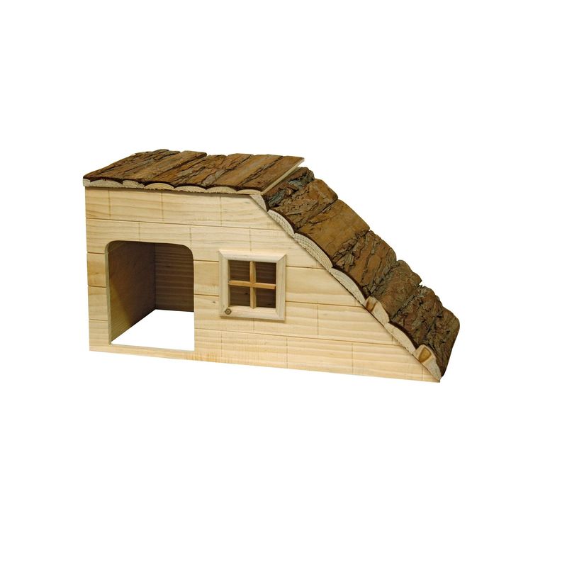 Kerbl Pet Abri pour rongeur Nature, rampe, 49X25X25cm