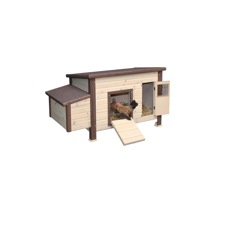Kerbl Hobbyfarming Poulailler Thermo NoFrost marron/nature, 146X74X82cm