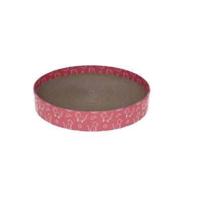 Kerbl Pet Griffoir pour chat Circle carton, pink, Ø 34 cm