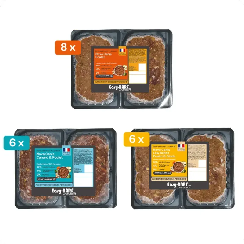 Menu BARF - Chrono'Box Assortiment 20 x 500 g pour chien