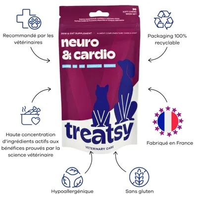 Treatsy - Complément Alimentaire Neuro & Cardio pour chien & chat Treatsy - Complément Alimentaire Neuro & Cardio pour chien & chat