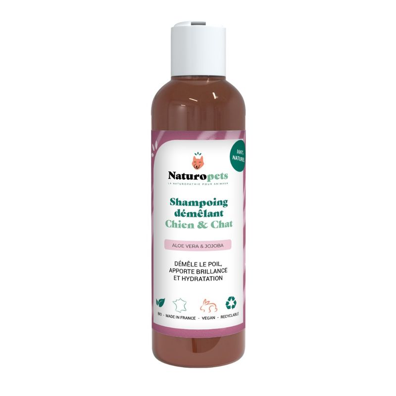 Naturopets - Shampoing démêlant naturel et BIO - Chien et Chat