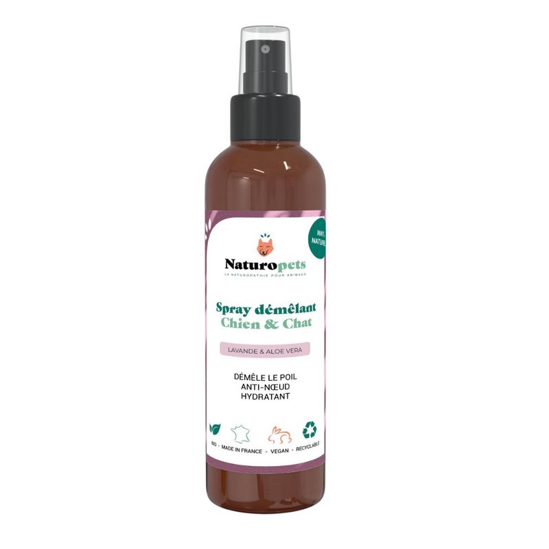 Naturopets - Spray démêlant 100% naturel BIO - Chien et Chat