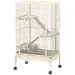 PawHut - Cage pour Hamster et Furet 4 Niv 2 Portes Roulettes H.120cm-beige