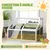 PawHut - Enclos 2 espaces toit polycarbonate 3 portes rampe bois-gris blanc PawHut - Enclos 2 espaces toit polycarbonate 3 portes rampe bois-gris blanc