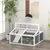 PawHut - Enclos 2 espaces toit polycarbonate 3 portes rampe bois-gris blanc PawHut - Enclos 2 espaces toit polycarbonate 3 portes rampe bois-gris blanc