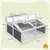 PawHut - Enclos 2 espaces toit polycarbonate 3 portes rampe bois-gris blanc PawHut - Enclos 2 espaces toit polycarbonate 3 portes rampe bois-gris blanc
