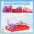 PawHut - Cage Hamster 2 Niveaux avec Accessoires H.27cm-Blanc Rouge PawHut - Cage Hamster 2 Niveaux avec Accessoires H.27cm-Blanc Rouge