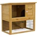 PawHut - Clapier à lapin 2 étages 3 portes verrouillables bois pré-huilé