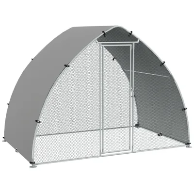 PawHut - Enclos poulailler chenil toit porte verrouillable H.220 cm - gris PawHut - Enclos poulailler chenil toit porte verrouillable H.220 cm - gris