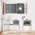 PawHut - Terrarium Tortue avec niche support lampe - bois gris blanc