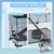 PawHut - Cage hamster-3 niveaux avec roue-H.57cm-noir