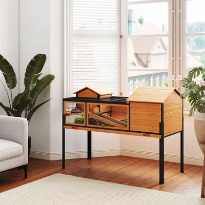 PawHut - Maison tortues niches rampes acier bois PawHut - Maison tortues niches rampes acier bois