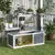 PawHut - Maison enclos tortues 2 niches 2 toits ouvrants - bois blanc gris PawHut - Maison enclos tortues 2 niches 2 toits ouvrants - bois blanc gris