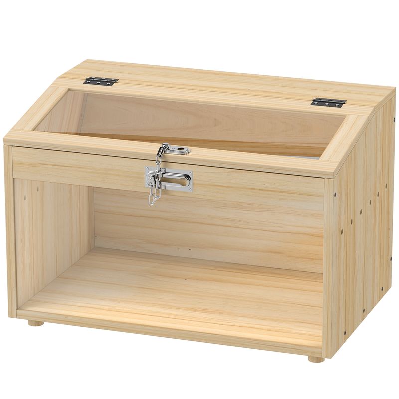 PawHut - Cage hamster bois toit ouvrant verrouillable fenêtre H.35 cm