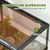 PawHut - Terrarium 86L - toit maillé, porte verrouillable - H.35cm - noir