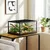 PawHut - Terrarium 86L - toit maillé, porte verrouillable - H.35cm - noir