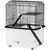 PawHut - Cage rongeur hamster roulettes- noir