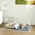 PawHut - Cage Cochon d'Inde Amovible Tapis Imperméable-Gris Beige