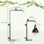 PawHut - Support lampe chauffante reptile-dimensions réglables-noir