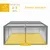 PawHut - Clapier Pliable - Toit Ouvrant, Porte - H.50cm - Gris